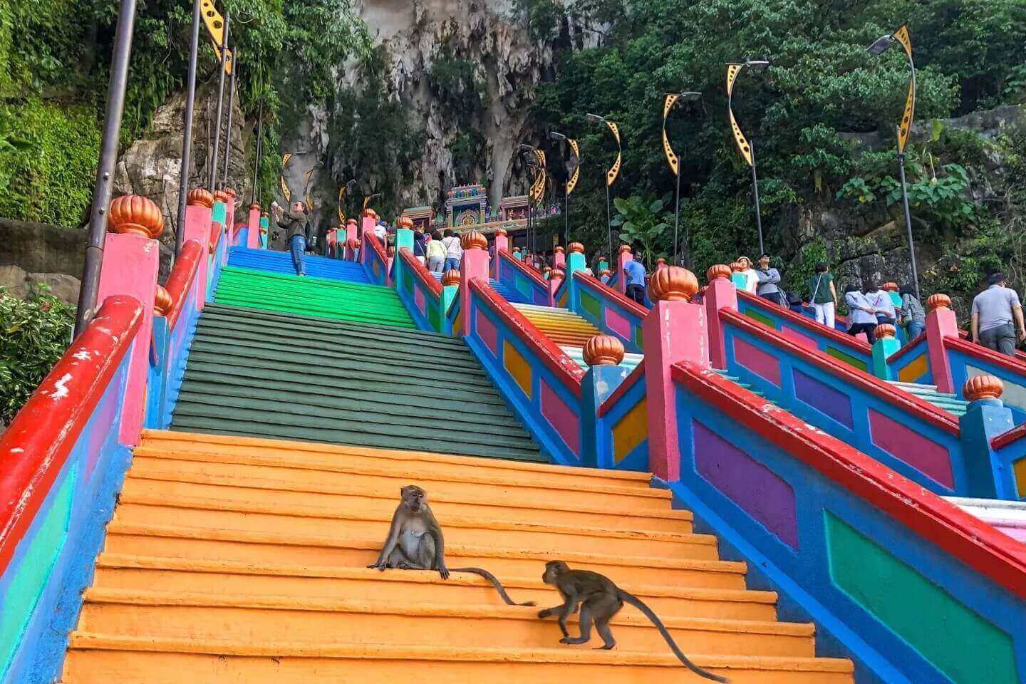 Monkeys at Batu Caves